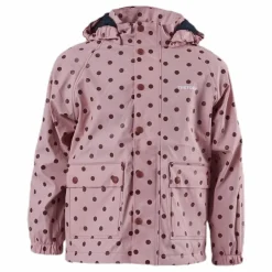 Wings Fleece-Lined Rain Jacket Pink