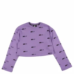 Wmns Printed Fleece Crewneck Pink