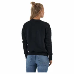 Womens Badge Of Sport Crew Sweatshirt Black
