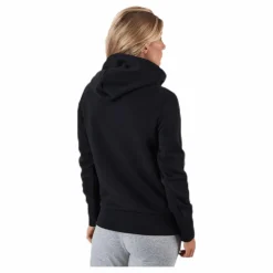 Womens Badge Of Sport Overhead Fleece Hoodie Black