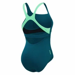 Womens Flex Band Swimsuit With Blue/green