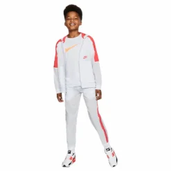Woven Front Zip Training Junior Grey
