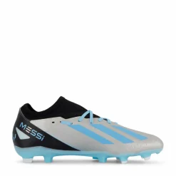 X Crazyfast Messi.3 Firm Ground Boots Silver Metallic / Bliss Blue / Core Black