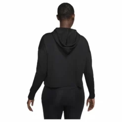 Yoga Jersey Crop Hoodie Black