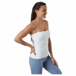 Yoga Luxe Eyelet Tank Top White