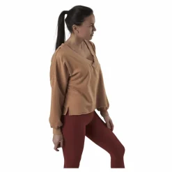 Yoga Off-Mat Fleece V-Neck Pink/White