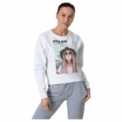 Ziggy L/S O-Neck Box Swt White