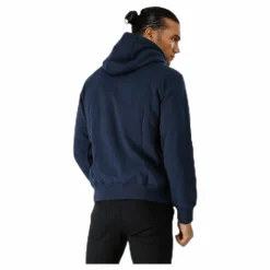 Zip Through Tackle Twill Hoody Blue